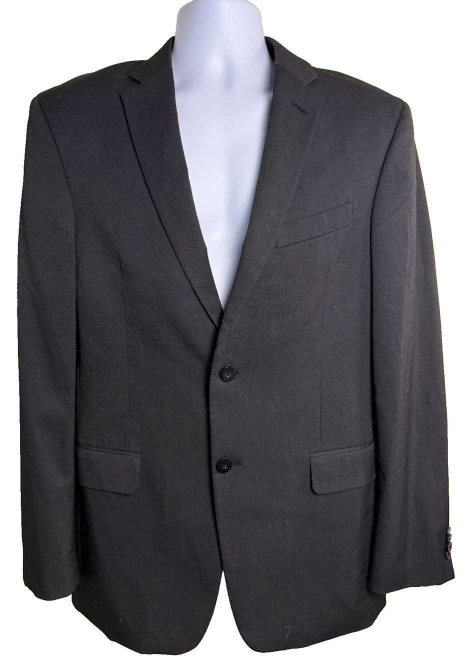 Marc Ecko Cut & Sew Black 2 button Suit Jacket 40L Sport Coat Classic Preppy